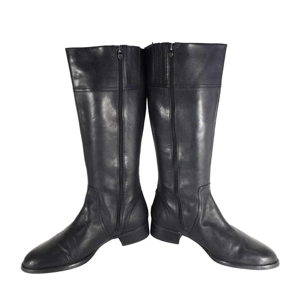 Ariat Women's York US 9,5B Black Leather Knee-High Side Zipp Riding Boots_5